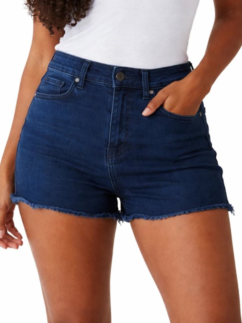 American Eagle Outfitters Next Level Stretch Shorts Womens 2 Black Denim